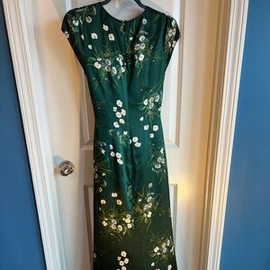 Reformation flowered floor length dress